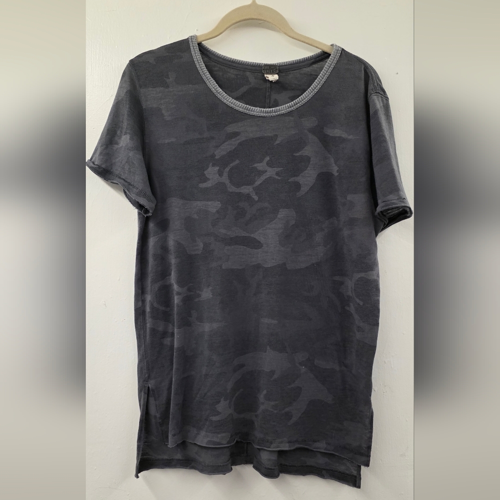 Free People We The Free Camo Tee XS Oversized Soft Slouchy